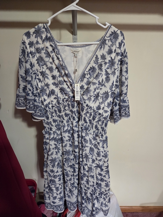 Max Studio Dresses & Skirts - Max Studio White and Blue Floral Mini Dress